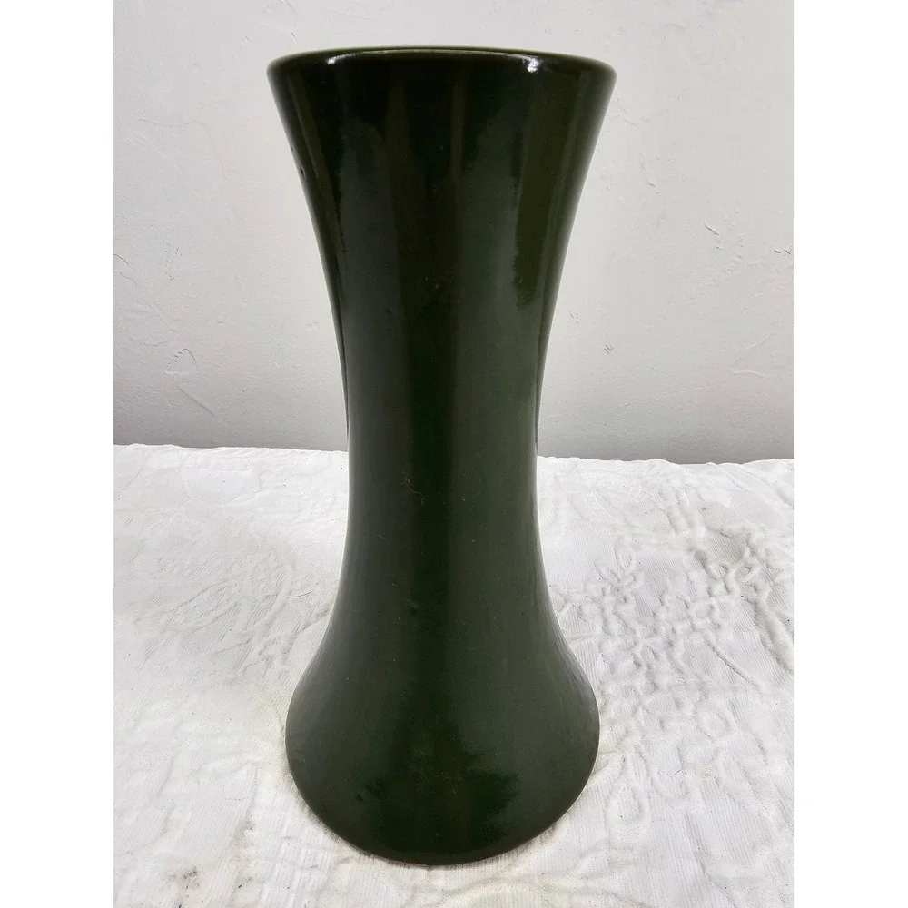 Robert Sydenham Garden Vase 7in Green Excellent Antique Birmingham UK